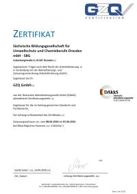 SBG AZAV Trägerzertifikat
